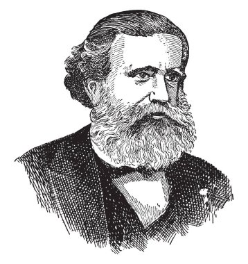 Dom Pedro II Brezilya, 1825-1891, Brezilya, vintage çizgi çizme veya illüstrasyon oyma İmparatorluğu ikinci ve son hükümdarı yapıldı.