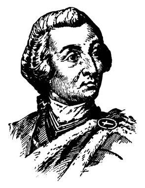 James Oglethorpe, 1696-1785, o İngiliz askeri, milletvekili, hayırsever ve Georgia, vintage çizgi çizme veya oyma illüstrasyon Valisi yapıldı.