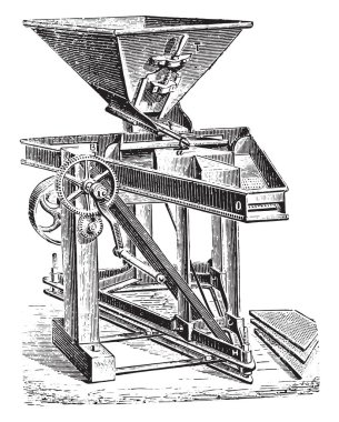 Bay Josse Hignette, vintage oyulmuş illüstrasyon tarafından mükemmel temizleyici. Endüstriyel ansiklopedi E.-O. Lami - 1875