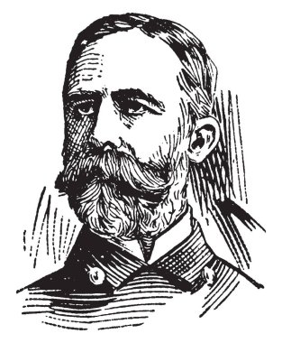 William T. Sampson, 1840-1902, Amerika Birleşik Devletleri Deniz Kuvvetleri Tuğamiral, vintage çizgi çizme veya oyma illüstrasyon biriydi