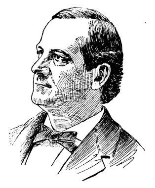 William J. Bryan, 1860-1925, o bir Amerikan ve politikacı Nebraska dan, ABD Temsilciler Meclisi ve ABD Dışişleri Bakanı, vintage çizgi çizme veya oyma illüstrasyon olarak görev yapmaktadır