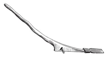 Celtic ilkel pulluk, vintage oyulmuş illüstrasyon. Endüstriyel ansiklopedi E.-O. Lami - 1875