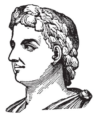 Alexander Severus, o yılları Roma İmparatoru, vintage çizgi çizme veya oyma illüstrasyon