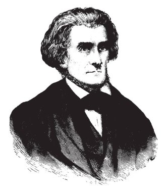 John Caldwell Calhoun, 1782-1850, o bir devlet adamı ve Güney Carolina ve Amerika Birleşik Devletleri 1825 itibaren 1832 yedinci Başkan Yardımcısı politik kuramcı, vintage çizgi çizme veya oyma illüstrasyon yapıldı.
