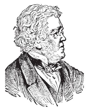 William Makepeace Thackeray, İngiliz romancı, yazar ve yazar on dokuzuncu yüzyıl, onun hiciv çalışır, vintage çizgi çizme veya oyma illüstrasyon için ünlü o 1811-1863, oldu