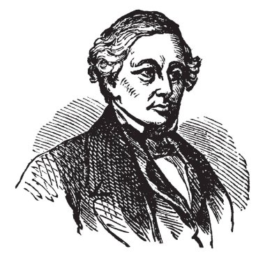 Millard Fillmore, 1800-1874, o 1850 den United States Whig Partisi üyesi için 1853 ve New York, vintage çizgi çizme veya oyma illüstrasyon eski ABD temsilcisi on üçüncü başkanı oldu