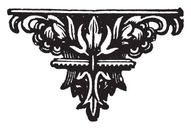 Dekoratif altbilgi bir karanlık çiçek tasarım, vintage çizgi çizme veya oyma olduğunu.