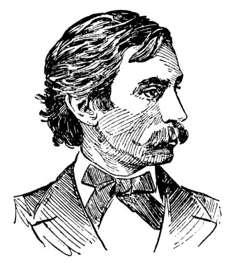William Watson Gilder, 1844-1909, ABD'li şair ve düzenleyici, vintage çizgi çizme veya oyma illüstrasyon biriydi