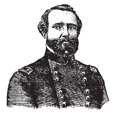 George Henry Thomas, 1816-1870, Amerika Birleşik Devletleri Ordusu subayı ve bir generali Amerikan İç Savaşı, vintage çizgi çizme veya oyma illüstrasyon sırasında biriydi