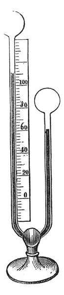 Termometr Różnicowy Jest Pokazane Tutaj Vintage Rysowania Linii Lub Grawerowanie — Wektor stockowy