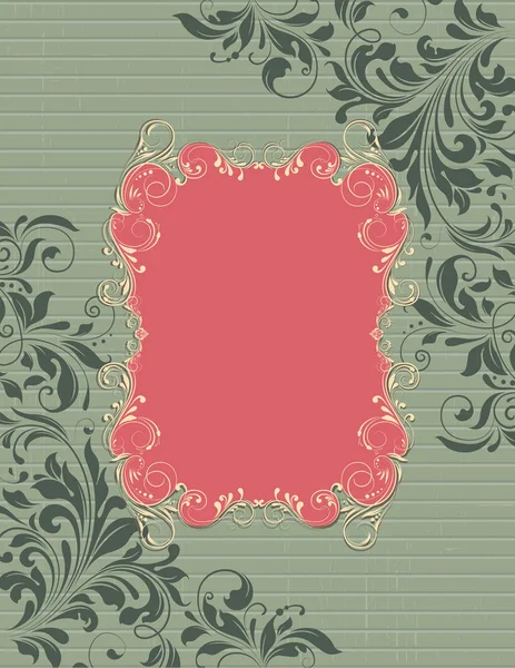 Fundo Vetorial Com Ornamentos Florais Vintage — Vetor de Stock