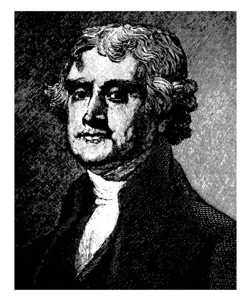 Thomas Jefferson 1743 1826 Ele Foi Pai Fundador Americano Principal —  Vetores de Stock