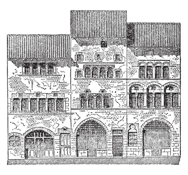 Afbeelding Toont Het Huis Dat Aanwezig Cluny Het Een Gemeente — Stockvector