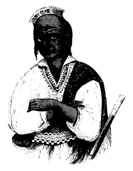 Kral Philip 1639 1676 Bir Savaş Baş Veya Sachem Wampanoag — Stok Vektör