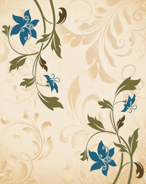 Fundo Vetor Floral Vintage — Vetor de Stock