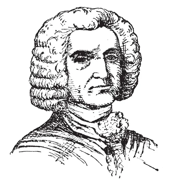 Sieur Bienville 1680 1767 Foi Colonizador Governador Francês Louisiana Desenho —  Vetores de Stock