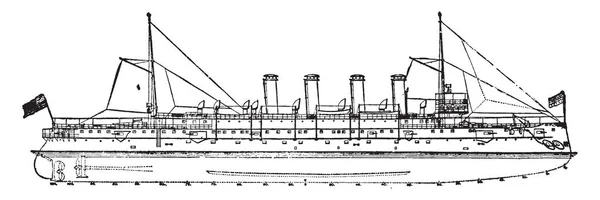 Uss Columbia Octavo Buque Armada Los Estados Unidos Llevar Ese — Vector de stock