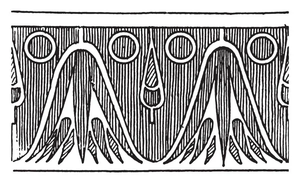 莲花乐队被称为古埃及的神圣 复古线条画或雕刻插图 — 图库矢量图片