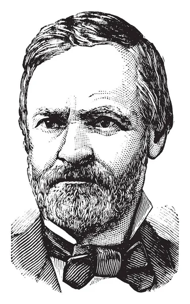 John Sherman 1823 1900 Ban Volt Amerikai Politikus Szenátor Ohio — Stock Vector