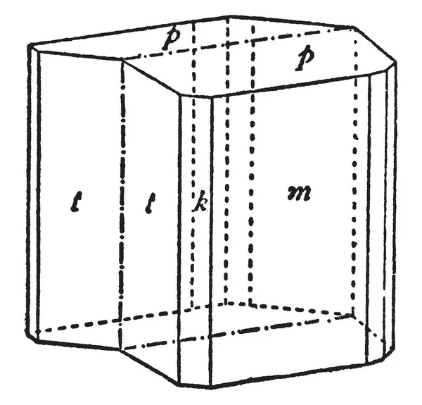 Diagram Represents Kyanite Vintage Line Drawing Engraving Illustration — Stock Vector