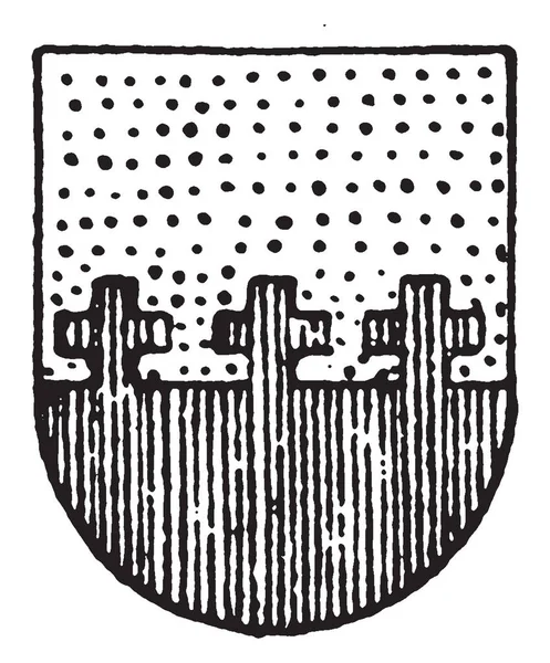 Fesse Potented sıradan mevcuttur veya ve çizim veya illüstrasyon oyma gules, vintage çizgi.