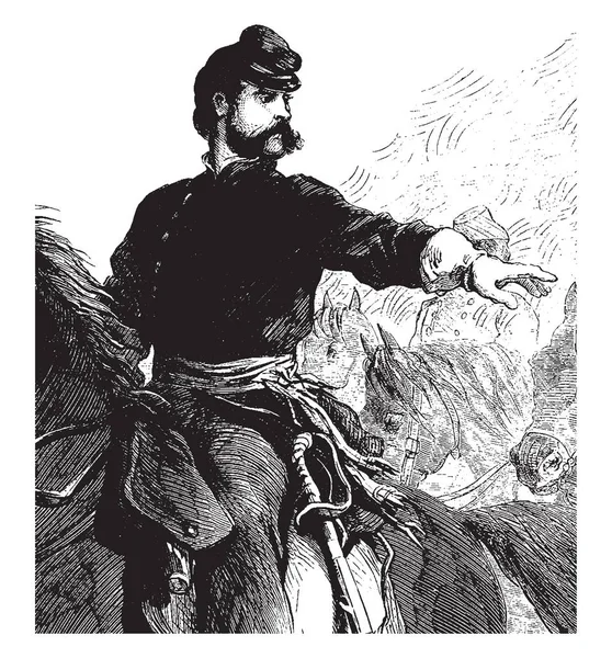General Burnside 1824 1881 Han Var Amerikansk Soldat Guvernör Railroad — Stock vektor
