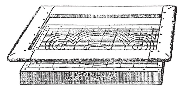 Этой Иллюстрации Показано Использовать Paper Mold Винтажный Рисунок Линии Гравировку — стоковый вектор
