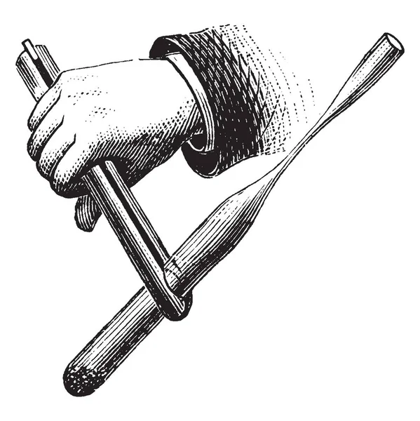 Трубка Щипцы Показаны Рисунок Винтажной Линии Гравировка Иллюстрации — стоковый вектор