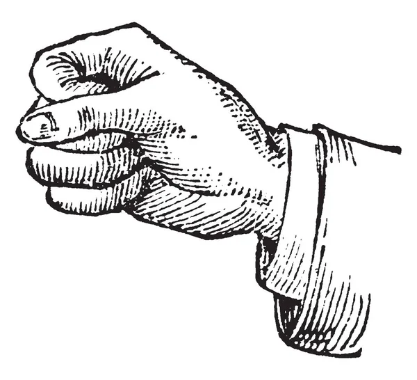 Dieses Bild Repräsentiert Die Position Der Hände Entschlossenheit Oder Wut — Stockvektor