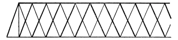 Système Diamant Isométrique Illustration Gravée Vintage Encyclopédie Industrielle Lami 1875 — Image vectorielle