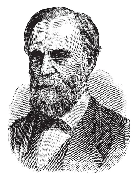 Abram Stevens Hewitt 1822 1903 Foi Professor Americano Advogado Fabricante — Vetor de Stock