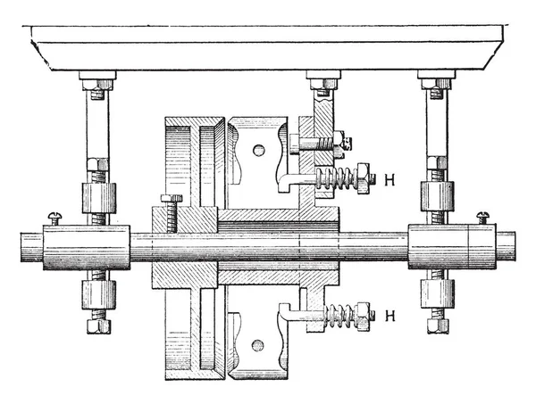 Questa Illustrazione Rappresenta Loose Driving Pulley Che Viene Premuto Parte — Vettoriale Stock