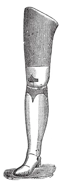 Membre Prothétique Qui Remplace Une Partie Manquante Corps Dessin Ligne — Image vectorielle