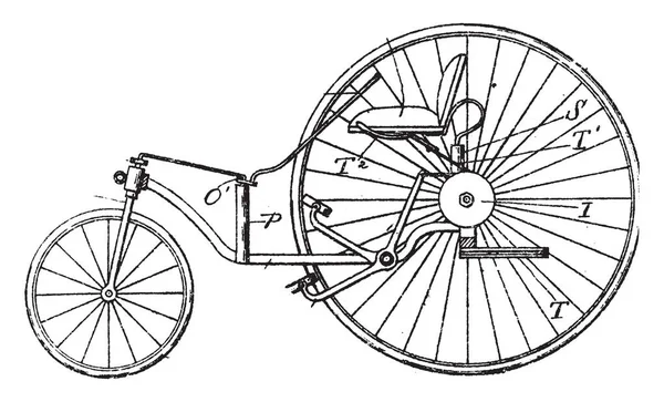 Véhicule Trois Roues Tandis Que Les Tricycles Sont Souvent Associés — Image vectorielle