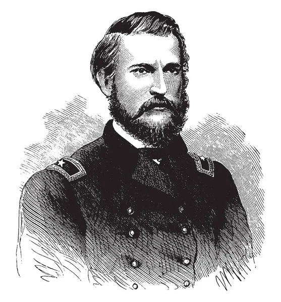 Generaal Godfrey Weitzel 1835 1884 Hij Een Amerikaanse Generaal Majoor — Stockvector