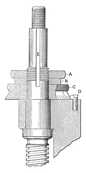 Ilustrasi Ini Mewakili Shaper Clamp Micrometer Skala Gambar Garis Vintage - Stok Vektor