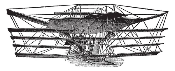 Maximum Flying Machine Este Dispozitiv Pentru Permite Omului Navigheze Aer — Vector de stoc