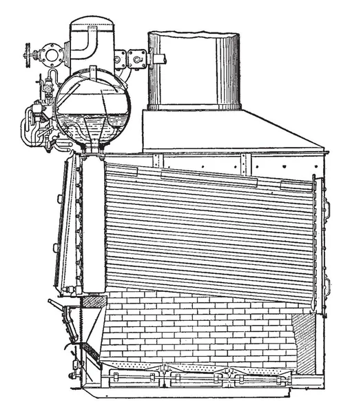 Cette Illustration Représente Chaudière Niclausse Les Tubes Eau Sont Bout — Image vectorielle