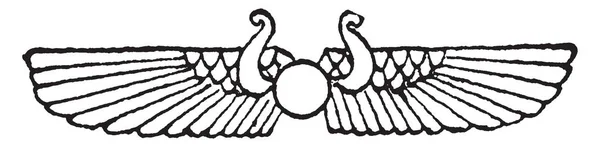 글로브 디자인에 이루어져 확장된 날개를 Asp 그것은 성의의 하나님 빈티지 — 스톡 벡터