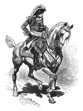 Prusya kralı, vintage çizgi çizme veya oyma illüstrasyon Frederick II olduğunu.