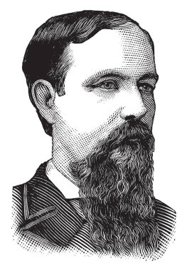Harrison H. Riddleberger, 1844-1890, o Amerikalı bir avukat, gazete editörü, siyasetçi ve bir Virginia, vintage çizgi çizme veya oyma illüstrasyon