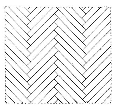 Parke kırık, vintage oyulmuş illüstrasyon yapışır. Endüstriyel ansiklopedi E.-O. Lami - 1875.