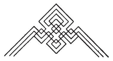 Açılı kenarlık karıştırma Band bir Modern Fransız tasarım, bu basit desen, çizim için vintage veya oyma.