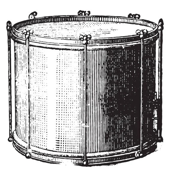 Hastes Tambor Snare Ilustração Gravada Vintage Enciclopédia Industrial Lami 1875 — Vetor de Stock