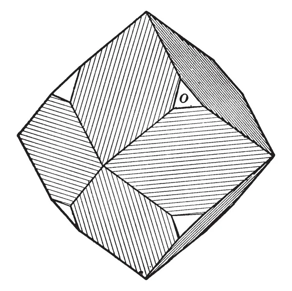 Tento Diagram Znázorňuje Magnetit Vintage Kreslení Čar Nebo Gravírování Obrázku — Stockový vektor