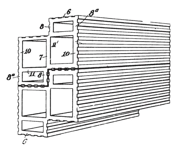 Esta Ilustración Representa Bloque Que Utiliza Trabajos Construcción Dibujo Línea — Archivo Imágenes Vectoriales