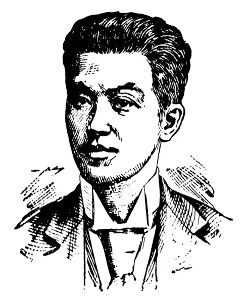エミリオ アギナルド 1869 1964 1901年に 1899 年からフィリピンの最初と最年少の大統領 彼はフィリピン革命 ビンテージの線描画や彫刻イラスト — ストックベクタ