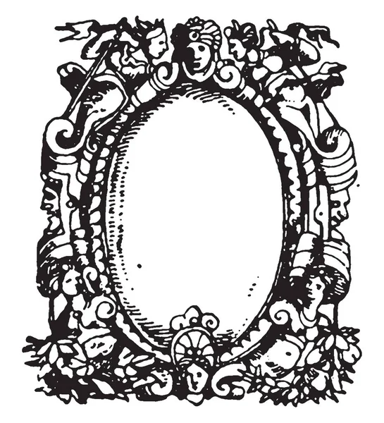 Imprimer Mark Typographical Frame Tête Queue Pièces Ont Été Conçues — Image vectorielle