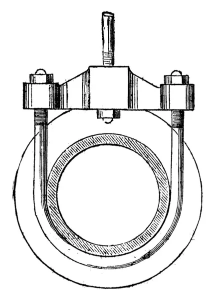 Soporte Para Tubos Vapor Suspensión Elevación Ilustración Grabada Vintage Enciclopedia — Vector de stock