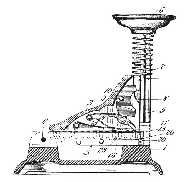 Questa Illustrazione Rappresenta Stapling Machine Cui Inserisce Graffette Fogli Carta — Vettoriale Stock